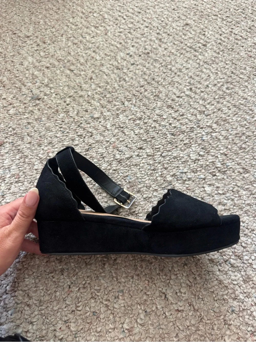 Torrid Black Scalloped Platform Shoes